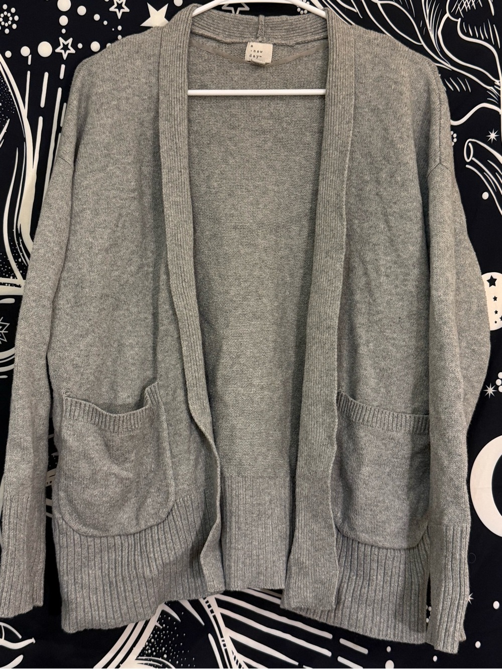 a new day Gray Open-Front Pocket Cardigan